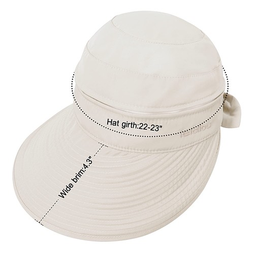 Women's Big Wide Brim Sun Hat UV Protection Visor Sun Hat Lightweight Golf Fo... - Picture 5 of 6