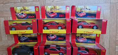 6 Stück verschiedene Ferrari Modellautos von Shell - Maßstab 1:38 in OVP