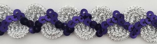 Recorte de lentejuelas metálicas de 3/4" - 9 yardas continuas - ¡Muchos colores disponibles! - Imagen 6 de 18