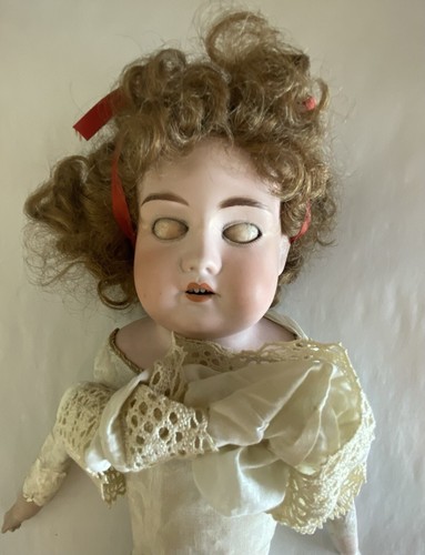Antique German Bisque 22” Armand Marseille Rare Lissy Doll Leather Body Perfect - Picture 4 of 15