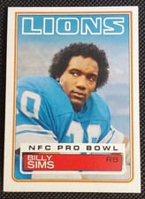 1983 Topps #70 Billy Sims Detroit Lions