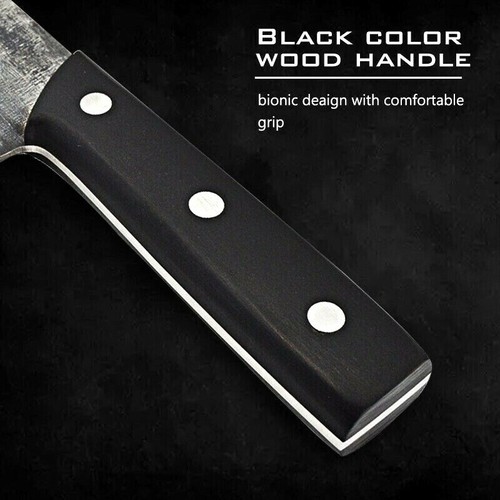Handmade Forged Butcher Knife Stainless Steel Wood Handle Chef Cleaver Slicing L - Picture 11 of 12
