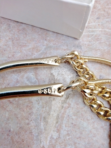 Accessocraft Stiefelarmband Stiefelschmuck goldfarben Stiefelsporen signiert NOS - Bild 5 von 9