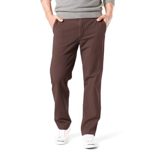 NEW DOCKERS MENS DOWNTIME BROWN PANTS WITH SMART 360 FLEX™ STRAIGHT FIT 40x29