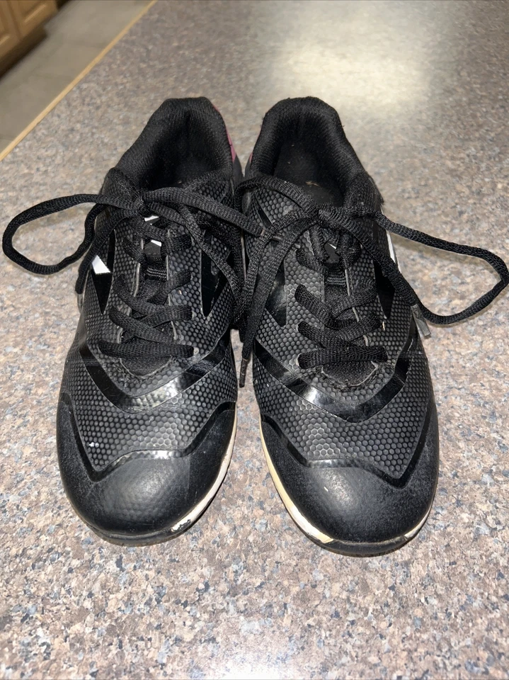 Easton Botines Talla 2 Jóvenes Zapatos Atléticos Negro Rosa Blanco Foto 2 de 4