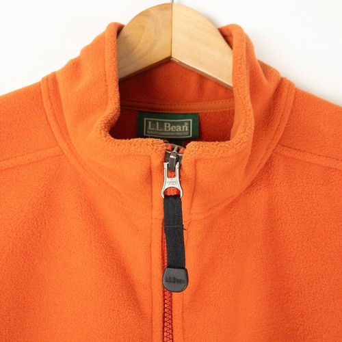 LL Bean Polartec Vest Womens Large Orange Fleece Full Zip Pockets Cozy - Picture 6 of 11