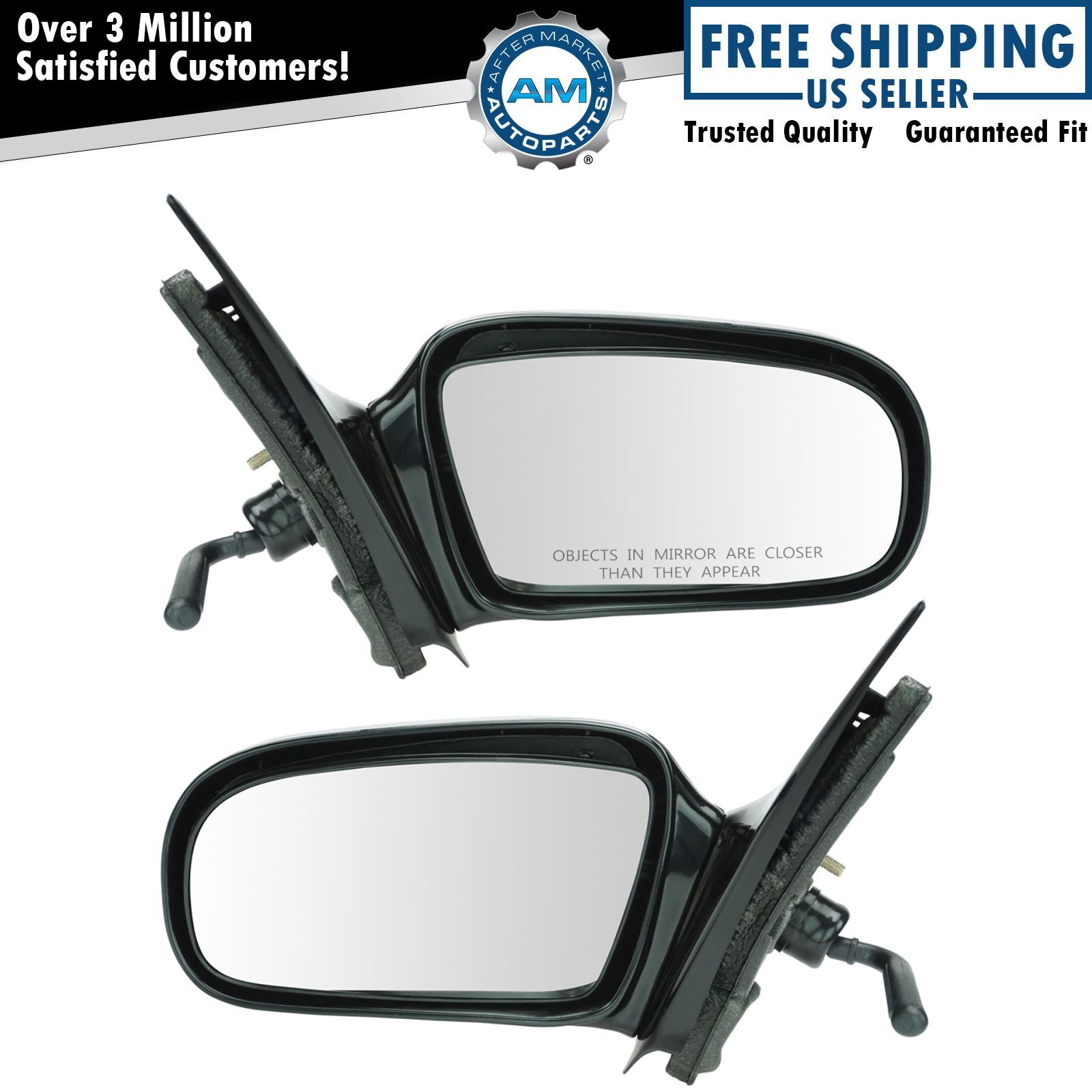 Side Door Manual Mirror Left LH & Right RH Pair Set for 9505 Chevy 4