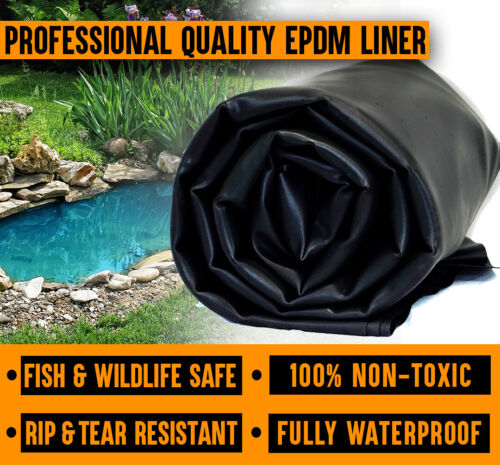 LifeGuard Pond Liner and Geo 10 ft. x 50 ft. 45-Mil EPDM w/ Lifetime Warranty - Picture 2 of 7