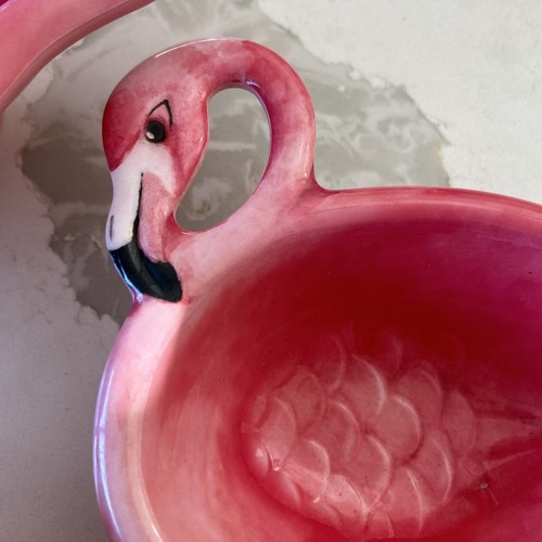 Set of 3 TOMMY BAHAMA Melamine Pink Flamingo Nesting Serving Snack Bowls - Picture 2 of 4