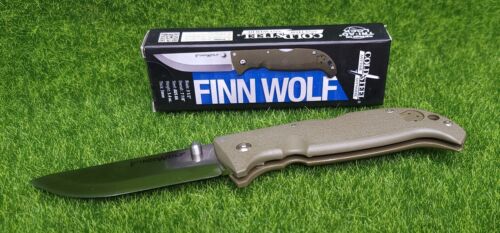 Cold Steel Finn Wolf, Drop Point Plain Edge 3.5" Folding Blade, OD Green - 20NPF - Picture 2 of 5