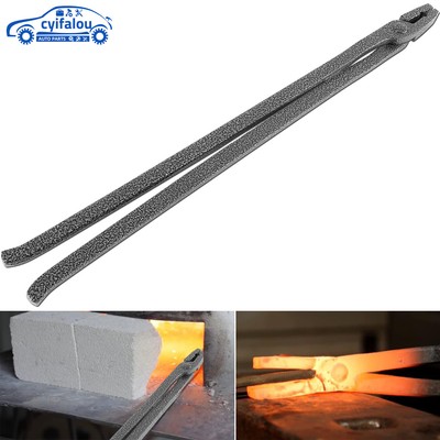 Blacksmith Flat Jaw Tongs 1/4in for Holding Flat, Square, Round Rod,Forged Tongs