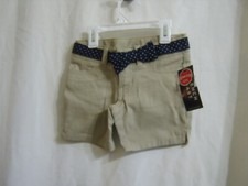FRENCH TOAST GIRL'S SHORTS SIZE 4 COLOR KHAKI WITH BELT NWT :B19-6