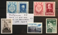 Timbres BELGIQUE Séries 1951-1952 NEUF ** MNH