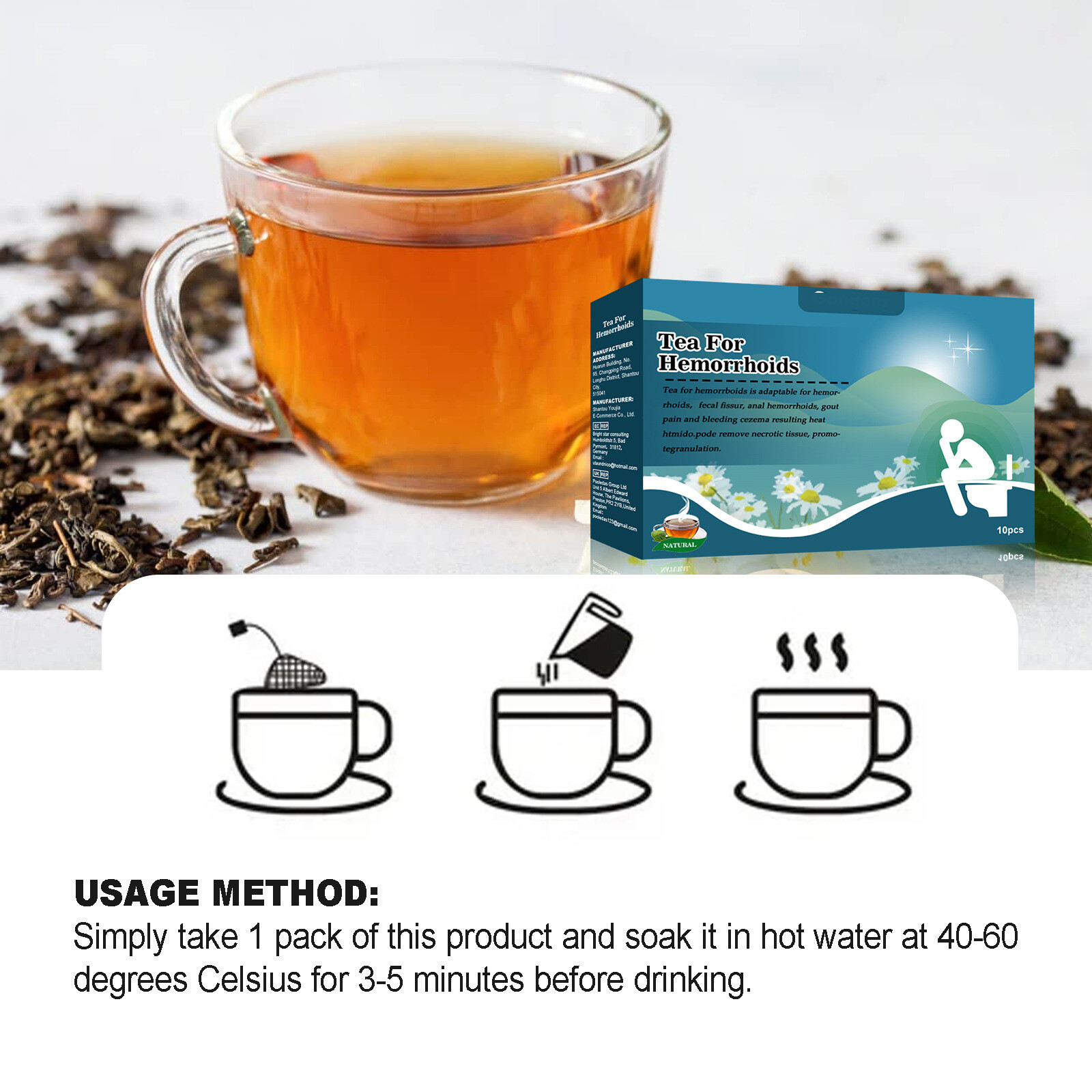 Herbal Tea Bag for Hemorrhoids Relief Treatment Natural Herbal Liquid A eBay