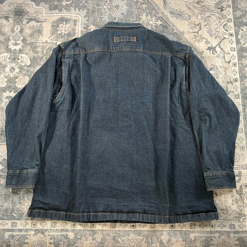 Duluth Trading Denim Flex Trucker Jeansjacke Herren 2XL blau Pckts Druckknöpfe Ellenbogenpolster - Bild 3 von 24