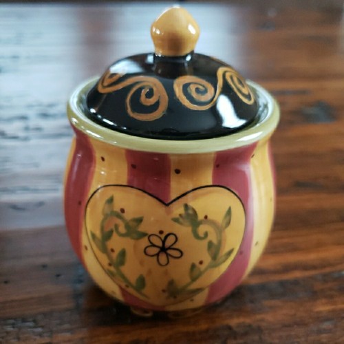 Lang And Wise Earthenware Romance Creamer And Sugar Set with Plate 2000 - Picture 3 of 18