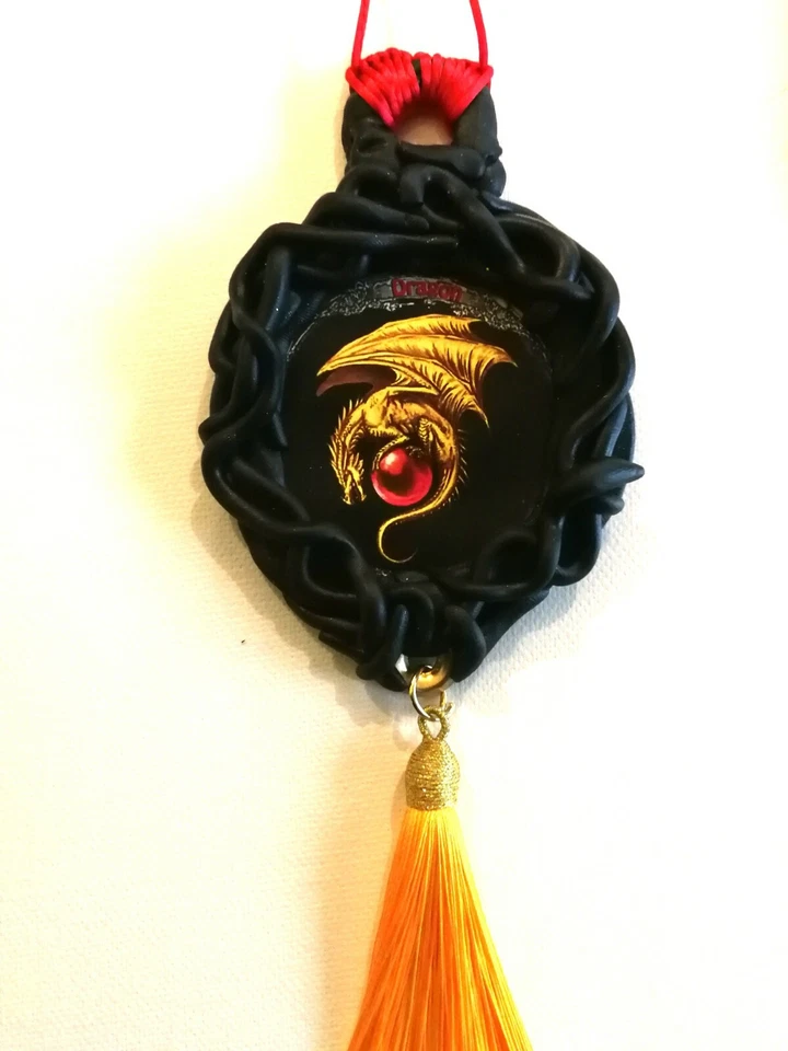 Collar Dragón Talismán Amuleto de la Suerte Colgante Medallón Joyería Dije Budista Foto 4 de 4