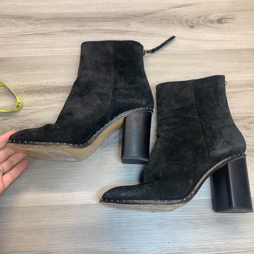 Rag & Bone Romi Studded Chelsea Black Leather Ankle Booties Women's Size 8 $595 - Picture 3 of 12