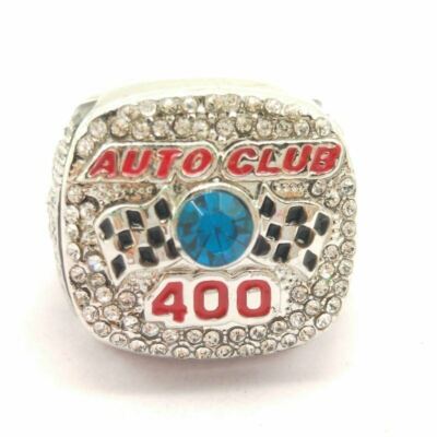 Ring Nascar 400 Auto Club Speedway Race Silver Racing Rings