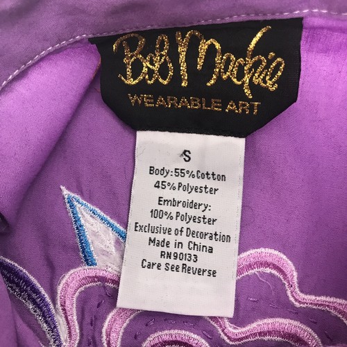 Bob Mackie Shirt Damen Small Lila Bestickt Wearable Art Western Style - Bild 10 von 12