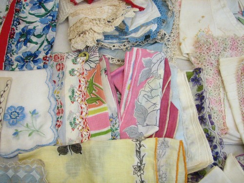 70+ Vintage Embroidered Printed Ladies Handkerchiefs Lace Hanky Hankie Floral - Picture 5 of 10