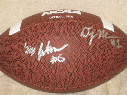 Ty Johnson DJ Moore Dual Signed Football Maryland Terrapins COA - Picture 1 of 1