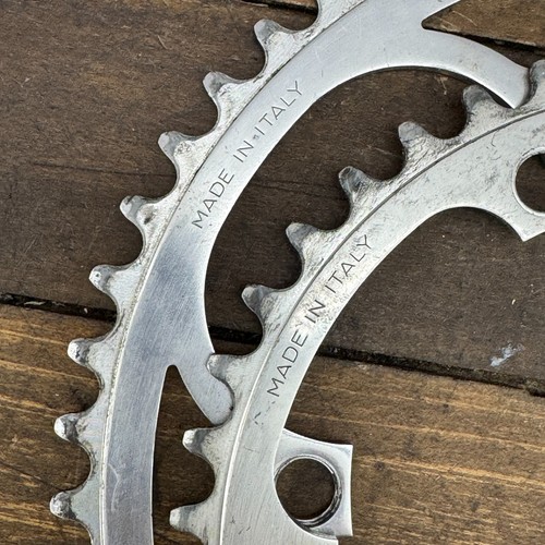 Vintage Campagnolo Record Chainring Set 53t 42t 135 BCD 5 Arm 53 Tooth 42 BREV - Picture 2 of 11