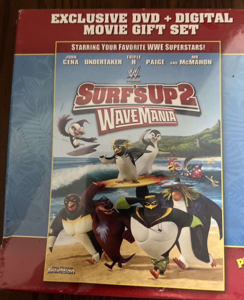 Surfs Up 2 Wave Mania Exclusive DVD + Movie Gift Set Plus WWE
