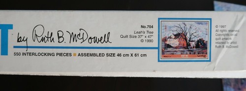 1997 Ruth McDowell Leahs Tree 550 Piece Puzzle Quilt 24x18 Inches - Picture 3 of 9