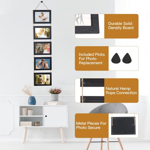 Collage Picture Frames for Wall Decor Hanging 4x6" & 5x7" Photos Frame Display - Picture 33 of 49