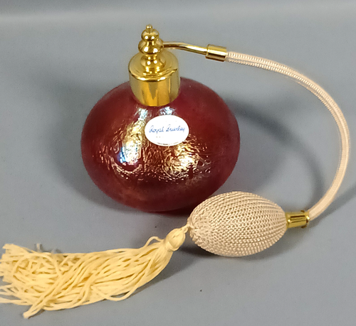 Royal Brierley Iridescent Art Glas Zerstäuber Duft Parfüm Sprühflasche unbenutzt - Bild 6 von 21