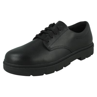 Senior Boys Clarks Leather Lace Up Chunky Sole School Shoes Lorcam Loop Y  UK