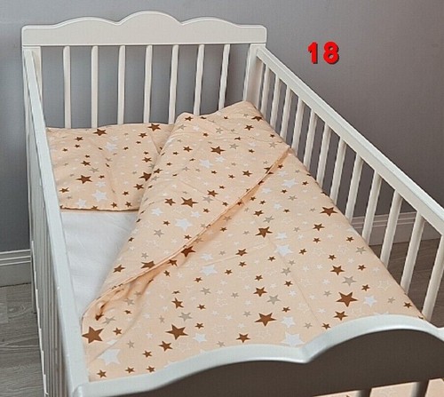 3 pcs Bedding Set Baby for Cot Bed Pillowcase Duvet Cover fitted sheet 70x140 cm - Picture 19 of 33