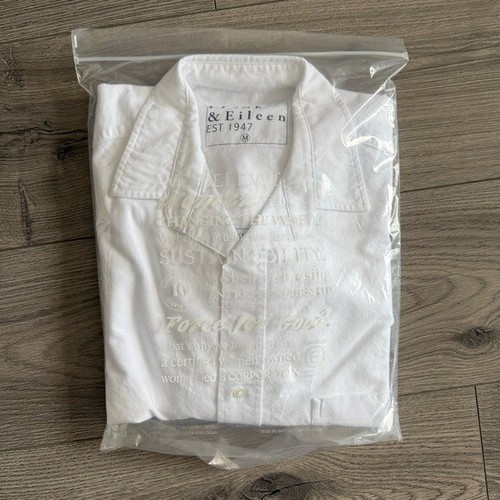 Frank & Eileen Shirley Oversized Hemd mit Knopfleiste weiß angeraut Oxford - Bild 2 von 6