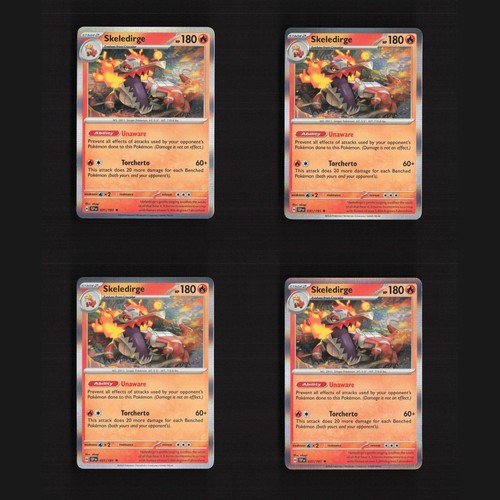 Skeledirge 031/191 PLAYSET x4 SV Surging Sparks Holo Rare Pokemon Card NM - Picture 1 of 6