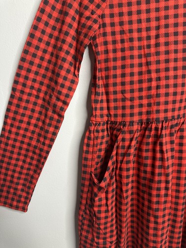 Cat & Jack Mädchen Gr. XXL (18) rot & schwarz Büffel kariert Karo Kleid mit Taschen - Bild 4 von 5