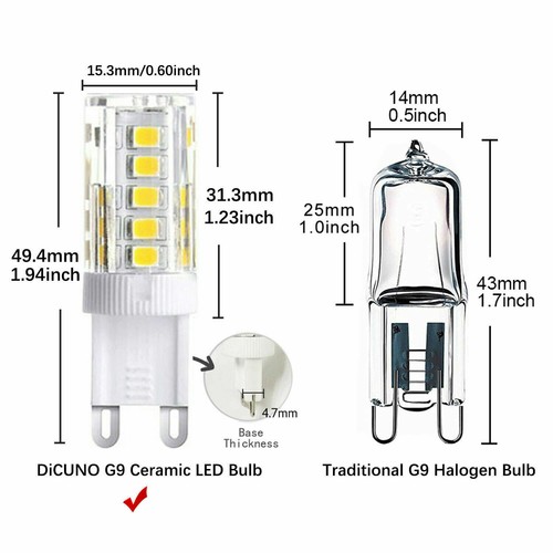 7W G9 Mini LED Maíz Bombillas Sustituye A 50W Halógeno Frío Blanco Cálido 220V - Imagen 9 de 16