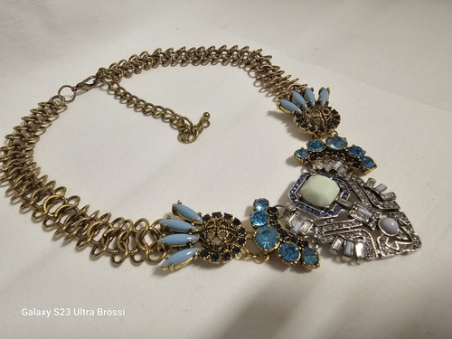 Lulu Frost for J.Crew Strass Collier Halskette Crystal Tropical Statement Sig. - Bild 4 von 11