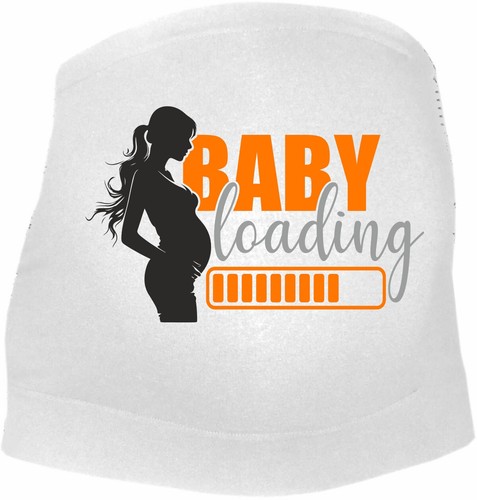 Bauchband für Schwangere bedruckt mit Baby loading - Picture 2 of 18