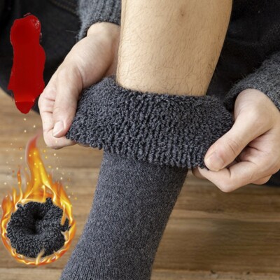 1 Paio Di Calzini Invernali Antiscivolo Con Fodera In Pile – Unisex, Morbidi E Caldi, Taglia 43-46 - 4