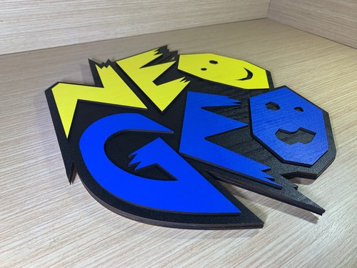 BIG SIZE - Neo Geo Wooden Logo Poster - Wall Display - aes mvs cd cz snk - Picture 2 of 11