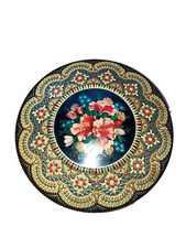 Cookie Tin Embossed Victorian Decorative Round Dutch Floral Holland Vintage