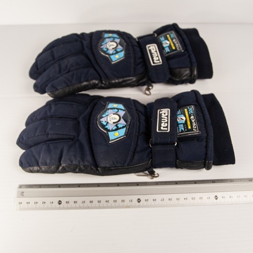 Vintage Reusch -30 Ski Gloves Size 9 Adult Made in Taiwan Dark Blue - Picture 10 of 10