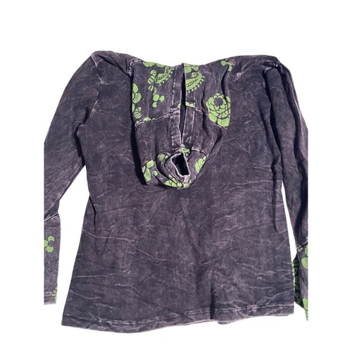 Rising International Hoodie, Gr. Extra Large, Mädchen Fronttasche schwarz distress - Bild 2 von 5