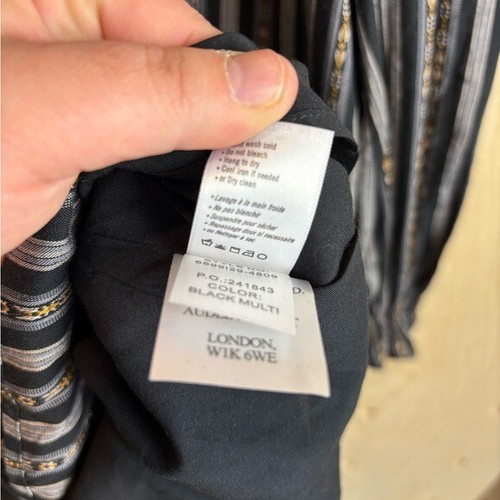 NWOT PAIGE Kaylynn Striped Black Multi Dress Size Small - Picture 8 of 9