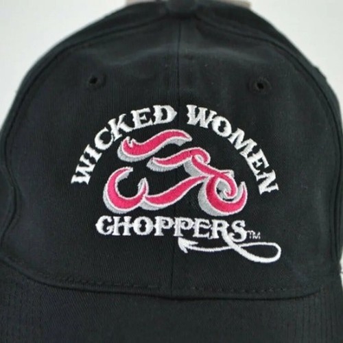 Wicked Women Choppers Motorcycle Hat Biker Cap Adjustable WWC Pink Black New - Picture 3 of 8
