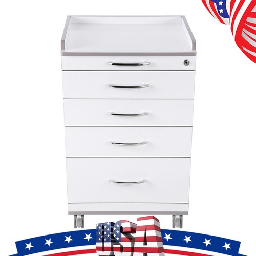 4 Drawers Dental Mobile Utility Cart Storage Cabinet Medical Office Lab Cabinet - Picture 13 of 21