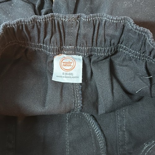 WONDER NATION Cuffed Hem Girls Black NWT Shorts Size S 6/6X - Picture 4 of 4
