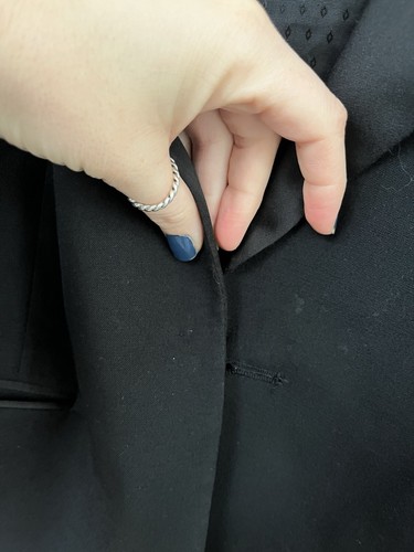 Vintage Christian Dior Monsieur Sport Coat 100% Wool Black Unsized FLAWED - Picture 6 of 10