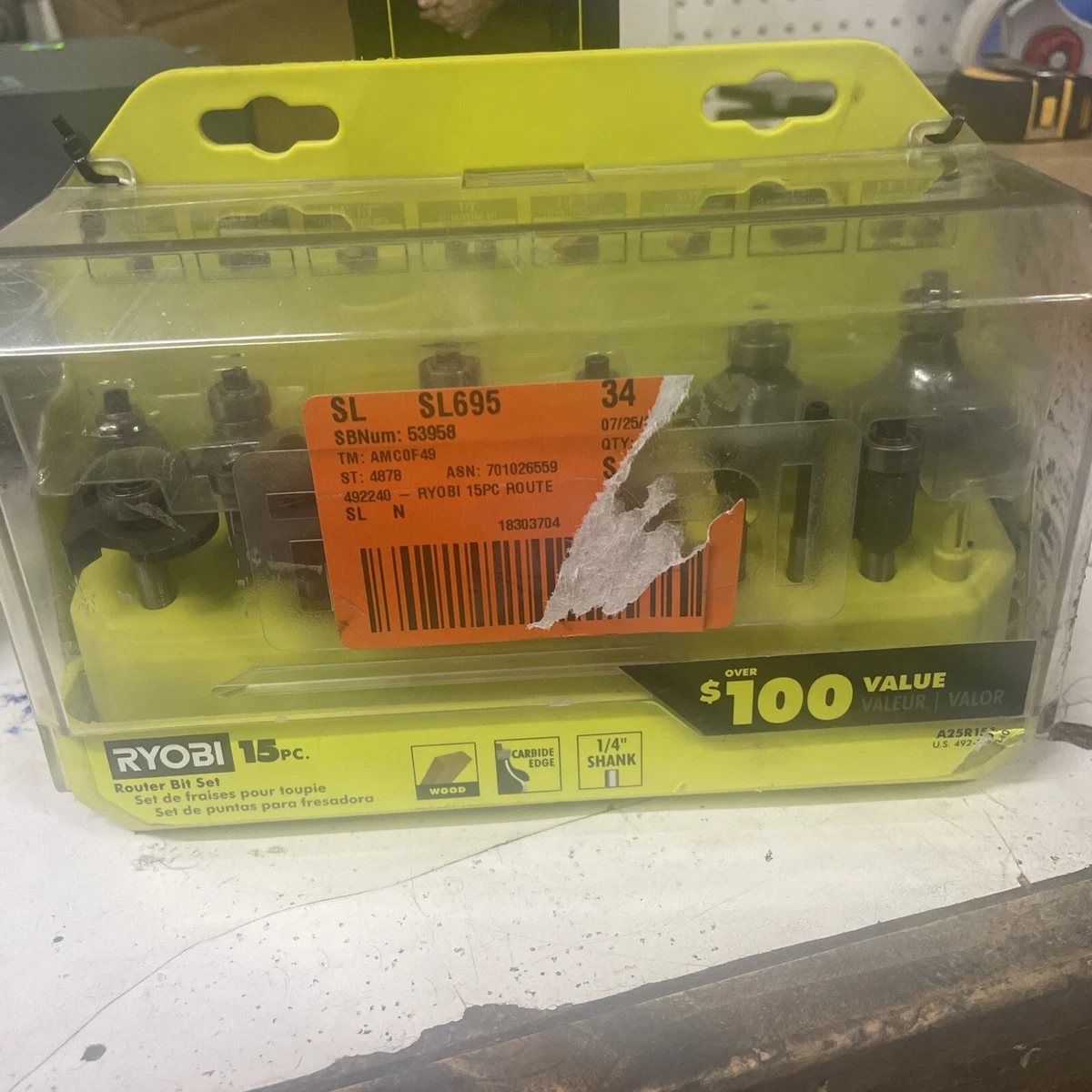 Ryobi a25r151 shank carbide router bit set deals